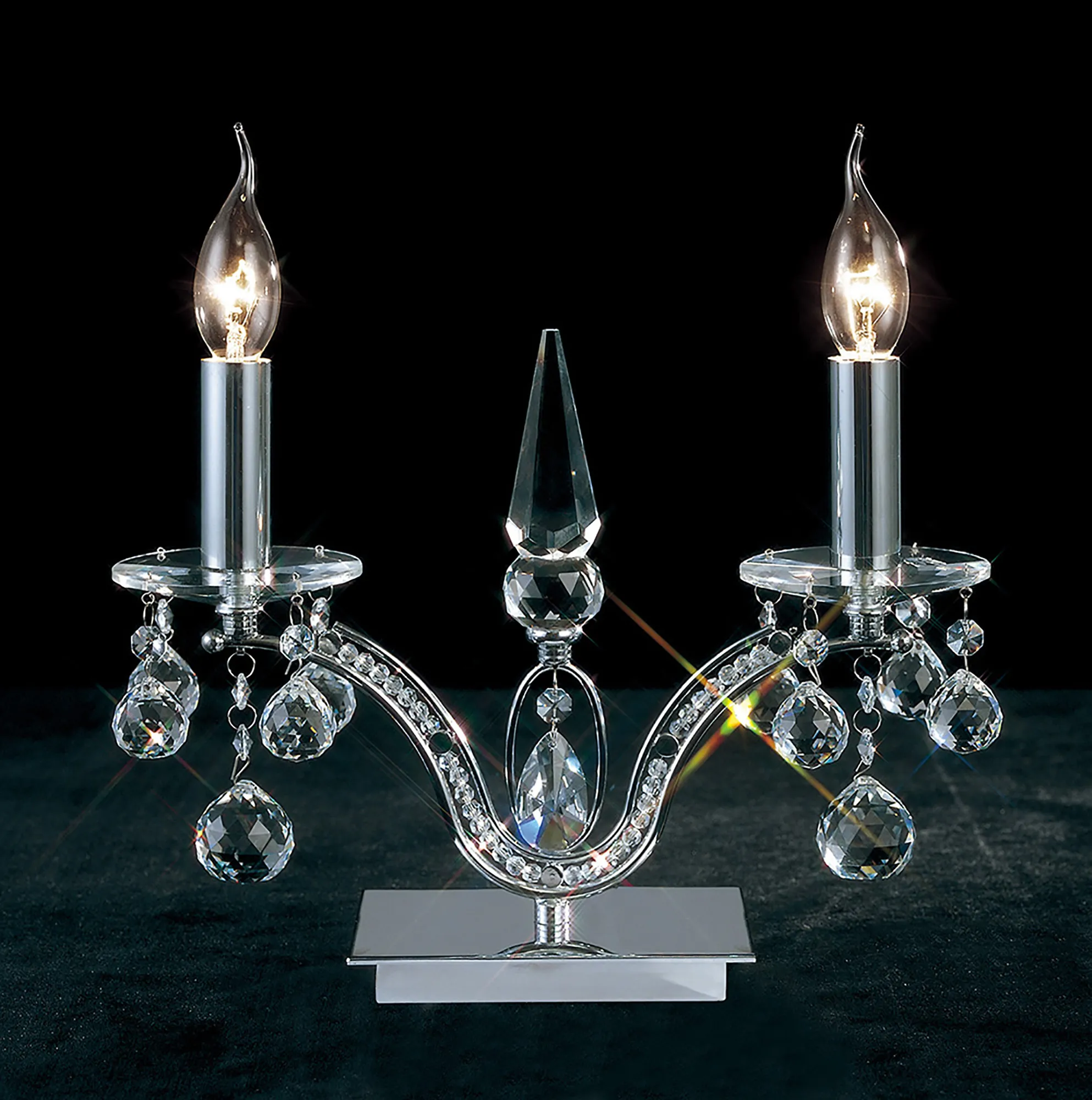 Tara Crystal Table Lamps Diyas Armed Table Lamps